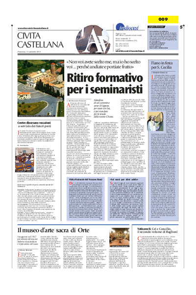 Avvenire - pagina diocesana del 14/09/2014